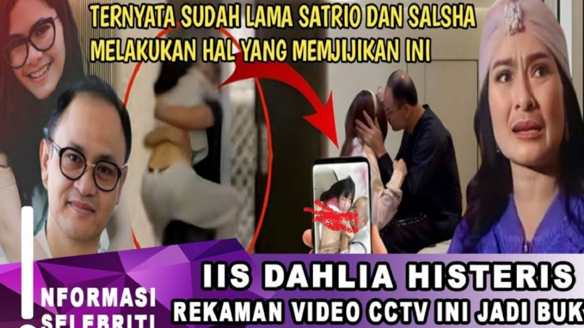 Thumbnail video hoaks yang menarasikan Iis Dahlia ceraikan suaminya, Satrio Dewandono setelah melihat rekaman CCTV adegan tak senonoh dengan putri tiri. [YouTube]