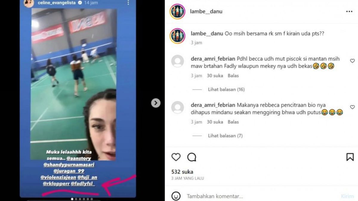 Fadly Faisal dan Rebecca Klopper terciduk olahraga bareng (Instagram/@lambe__danu)