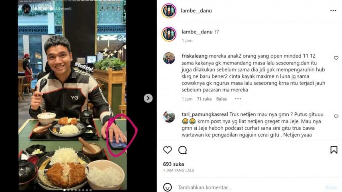 Fadly Faisal pajang foto Rebecca Klopper (Instagram/@lambe__danu)