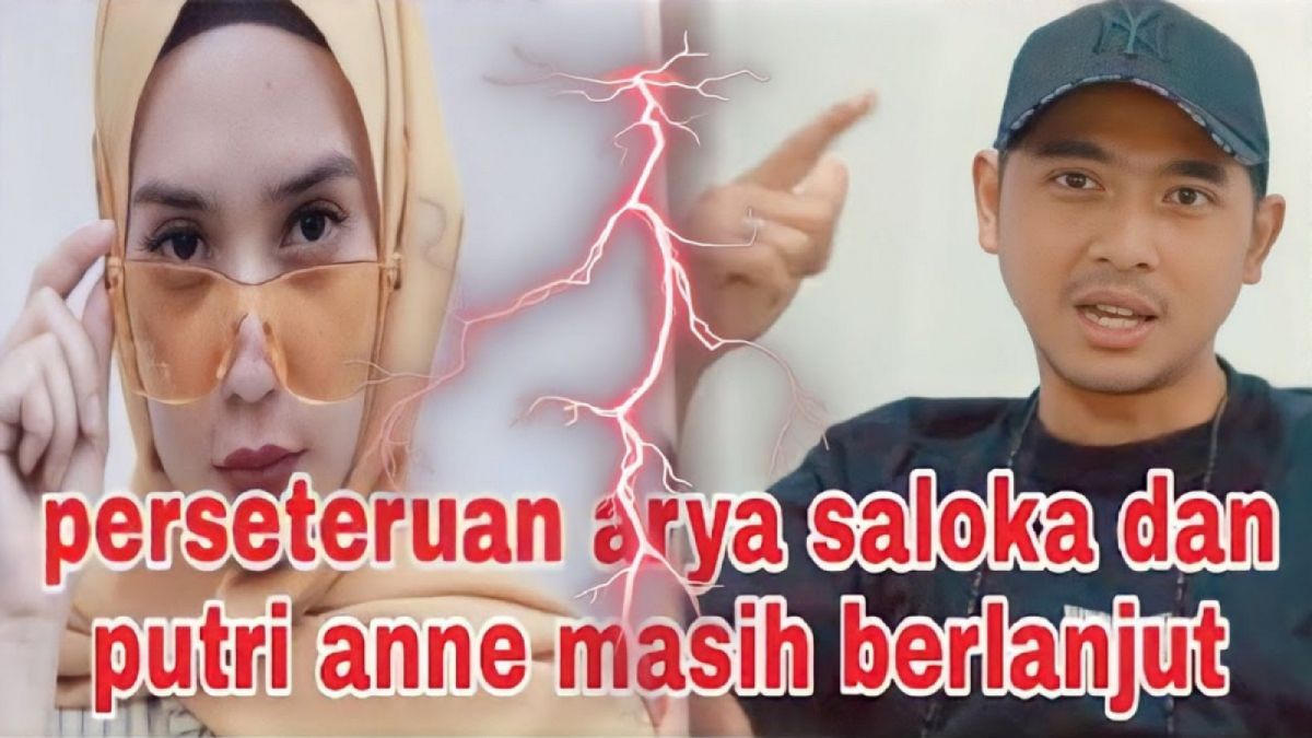 Gambar sampul video yang menarasikan seolah Arya Saloka masih berselisih dengan Putri Anne. Cek faktanya! [YouTube]