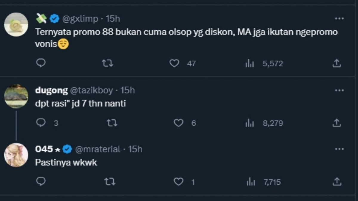 Netizen sindir pengurangan hukuman Ferdy Sambo. (Dok. Twitter)