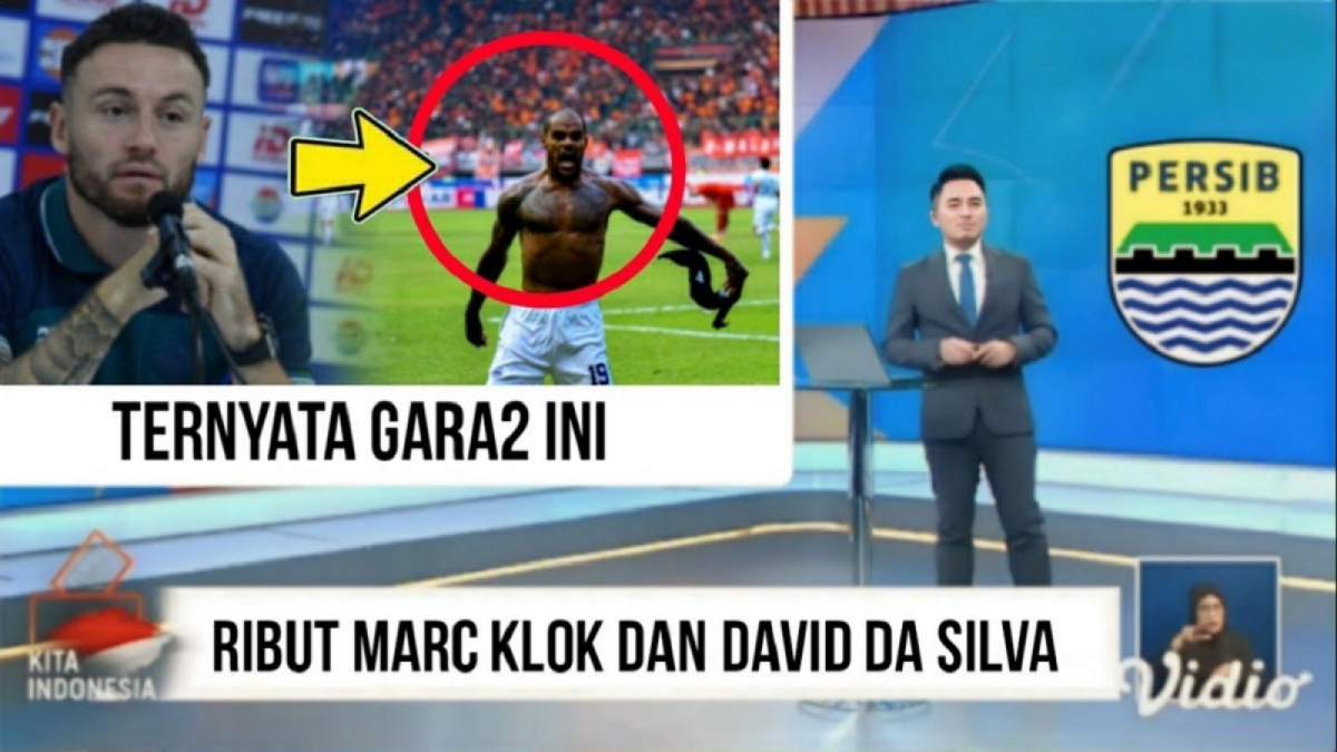 Thumbnail video menarasikan Marc Klok dan David da Silva ribut. [YouTube]