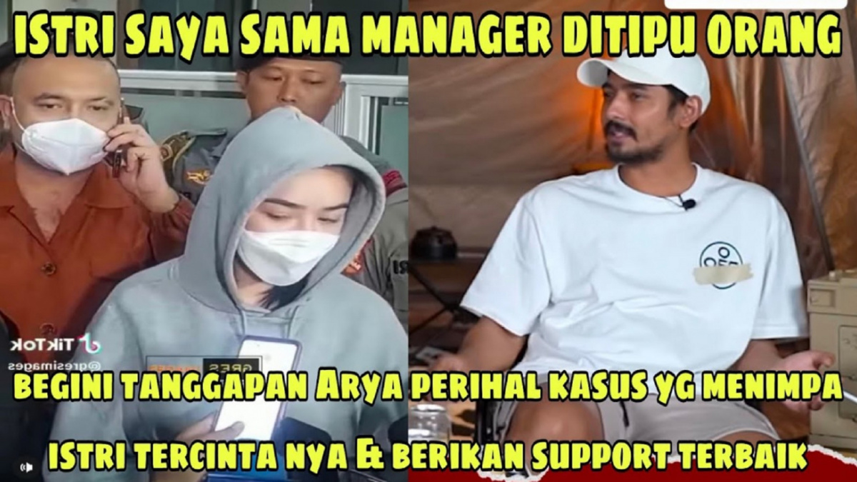 Thumnail video menarasikan seolah Arya Saloka berkomentar terkait Amanda Manopo tersandung kasus promosi judi online. [YouTube]