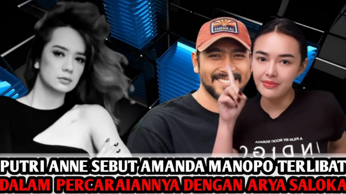 Thumbnail video menarasikan seolah Putri Anne sebut Amanda Manopo penyebab perceraian dirinya dengan Arya Saloka. [YouTube]