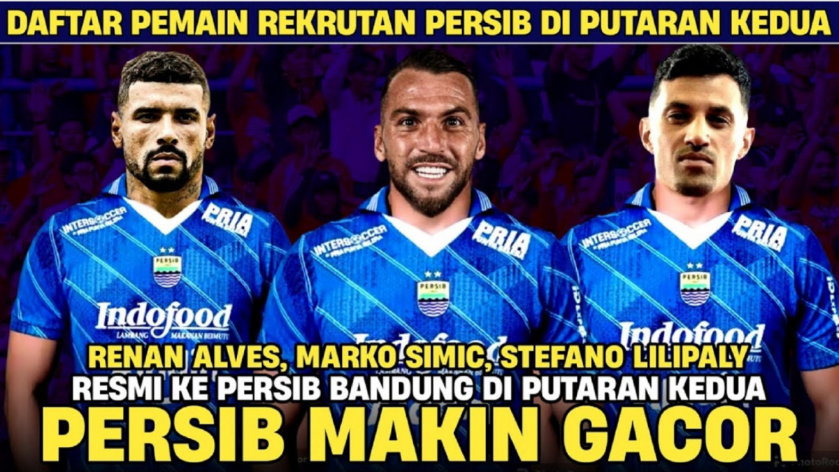 Thumbnail video hoaks yang menarasikan seolah Stefano Lilipaly, Marco Simic, dan Renan Alves resmi gabung Persib Bandung. [YouTube]