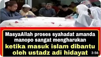 CEK FAKTA: Amanda Manopo Mualaf, Dibimbing Ustaz Adi Hidayat Saat Baca Syahadat?
