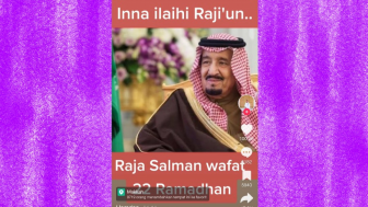 CEK FAKTA: Raja Salman Meninggal Dunia