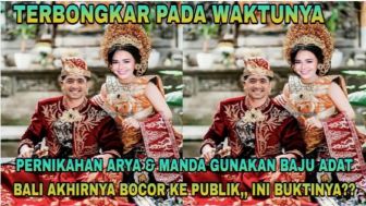 Cek Fakta: Bocor ke Publik, Arya Saloka Nikahi Amanda Manopo Kenakan Pakaian Adat Bali