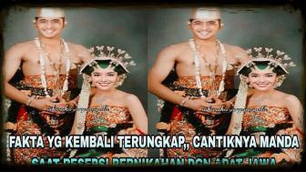 Cek Fakta: Amanda Manopo Tampil Anggun Pakai Baju Adat Jawa Saat Resepsi Nikah dengan Arya Saloka, Benarkah?