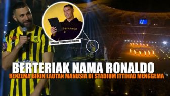 CEK FAKTA: Sambut Karim Benzema di Al Ittihad, Penggemar Malah Teriaki Nama Cristiano Ronaldo