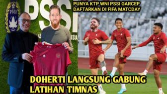 CEK FAKTA: Sudah Punya KTP WNI, Doherty Gabung Latihan Bareng Pemain Timnas Lainnya