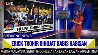 CEK FAKTA: Cemburu Datangkan Argentina, Erick Thohir Dihujat Habis-habisan Media Malaysia