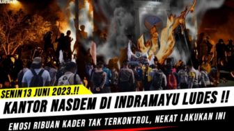 HEBOH! Emosi Ribuan Kader Nasdem Tak Terbendung, Kantor di Indramayu Ludes Terbakar, Cek Faktanya