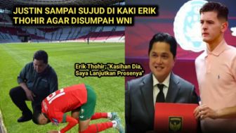CEK FAKTA: Ingin Dinaturalisasi PSSI, Justin Hubner Rela Sujud di Kaki Erick Thohir