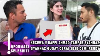 CEK FAKTA: Syahnaz Gugat Cerai Jeje demi Bersama Rendy, Raffi Ahmad Ngamuk Tampar Adik Bungsunya