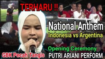 CEK FAKTA: Pemain Argentina Syok Dengar Putri Ariani Nyanyi Lagu Indonesia Raya di FIFA Matchday 2023