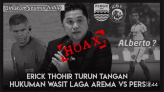 Cek Fakta: Wasit yang Memimpin Laga Persib vs Arema FC Dapat Hukuman Berat, Benarkah?