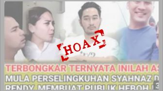 Cek Fakta: Begini Motif Perselingkuhan Syahnaz dan Rendy Ternyata untuk Popularitas