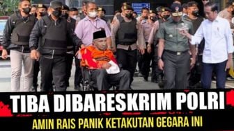 Cek Fakta: Terima Kenyataan Pahit, Amien Rais Panik Ketakutan di Bareskrim Polri