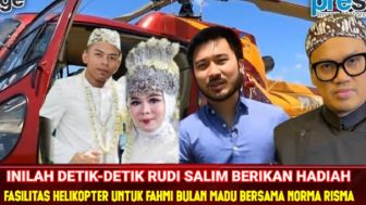 Cek Fakta: Detik-Detik Rudy Salim Berikan Hadiah Helikopter untuk Bulan Madu Fahmi Husaini dan Norma Risma