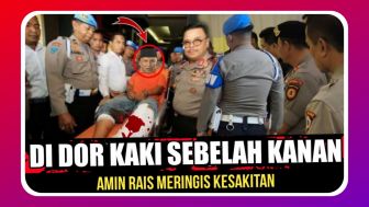 CEK FAKTA: Di 'DOR' Kaki Sebelah Kanan, Amien Rais Meringis Kesakitan