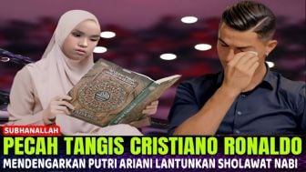 Cek Fakta: Pecah Tangis Christiano Ronaldo Dengar Putri Ariani Lantunkan Sholawat Nabi