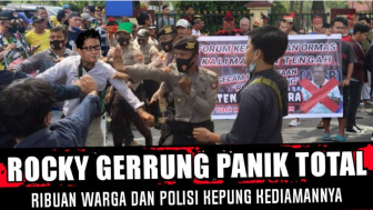 Cek Fakta: Warga dan Aparat Kepung Kediaman Rocky Gerung