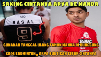 Saking Cintanya, Arya Saloka Kenakan Nomor Punggung Tanggal Lahir Amanda Manopo di Kaos Badminton, Cek Faktanya