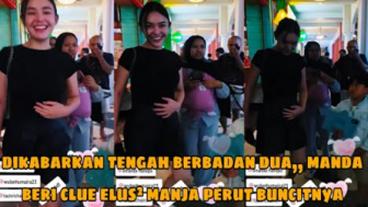 Dikabarkan Tengah Berbadan Dua, Amanda Manopo Beri Kode Elus Perut Saat Ngemall Bareng Arya Saloka, Benarkah?