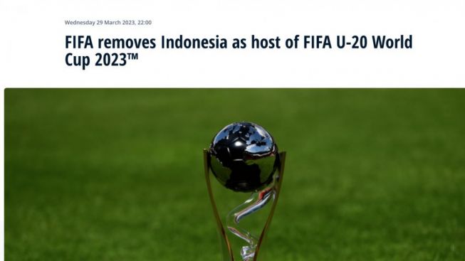 Tidak Singgung Masalah Timnas Israel, Begini Peryataan Lengkap FIFA Batalkan Indonesia Jadi Host Piala Dunia U-20 2023