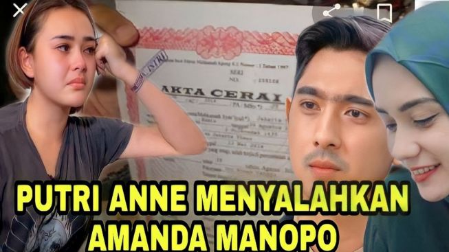 Putri Anne Salahkan Amanda Manopo atas Perceraiannya dengan Arya Saloka, Cek Faktanya Yuk!