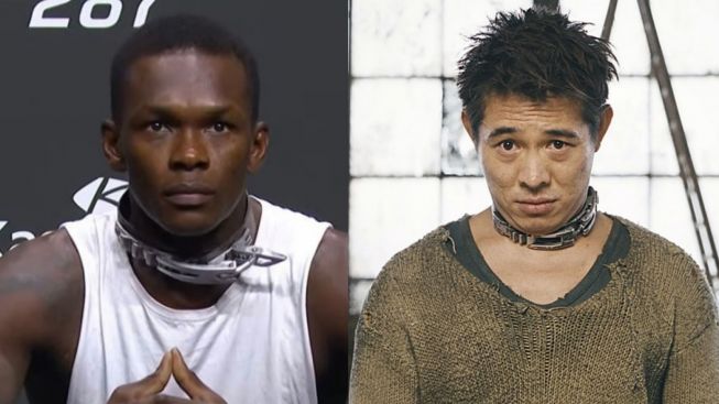 UFC 287: Mirip di Film Jet Li, Kalung Anjing Melingkar di Leher Israel Adesanya Jelang Tarung Lawan Pereira