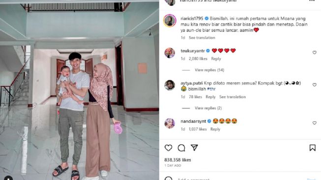 Ria Ricis Unggah Foto Kebersamaan dengan Suami dan Anak, Warganet Malah Salfok sama Jempol Kaki Teuku Ryan