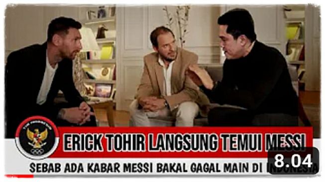 Cek Fakta: Khawatir Messi Tak Ikut ke Indonesia, Erick Thohir Langsung Bergerak