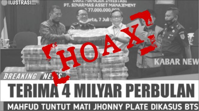 Cek Fakta: Mahfud MD Minta Jhonny G Plate Dihukum Mati, Usai Ketahuan Korupsi Rp4 Miliar Tiap Bulan dari BTS