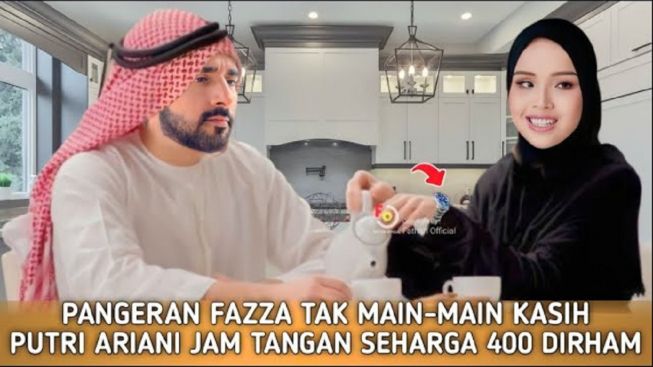 Cek Fakta: Pangeran Fazza Beri Putri Ariani Jam Tangan Seharga 400 Dirham