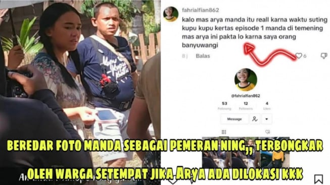 Cek Fakta: Warlok Bongkar Arya Saloka Temani Amanda Manopo Syuting Kupu Kupu Kertas