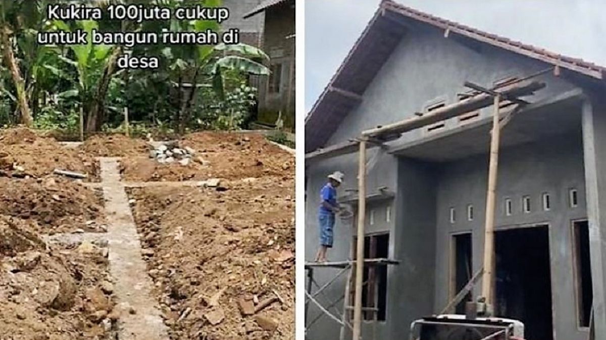 video viral mengira 100 juta cukup untuk membuat rumah [Potongan video tentang dana Rp 100 juta yang awalnya dikira sudah cukup untuk membuat rumah di desa. (Akun TikTok @ayusektiani/capture)]