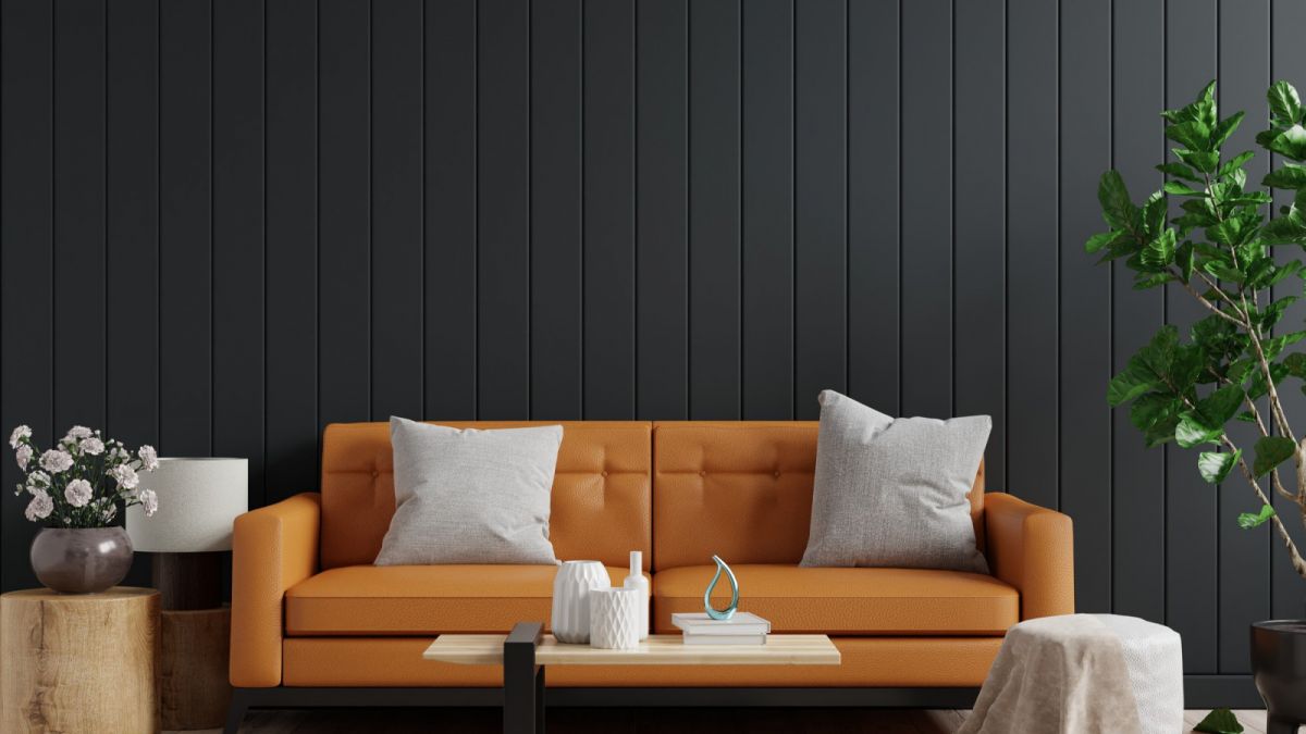 mockup-wall-dark-living-room-interior-background-with-leather-sofa-table-empty-dark-wooden-wall-3d-rendering