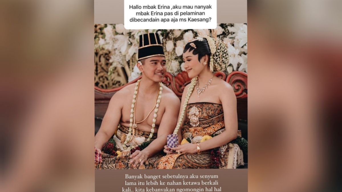 Unggahan Instagram Story Erina Gudono [[Instagram @erinagudono]]