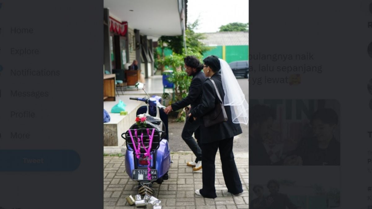 Pasangan nikah di KUA [(Twitter)]