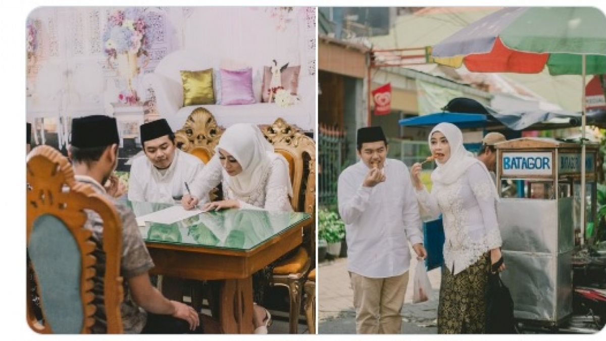 Pasangan nikah di KUA [(Twitter)]