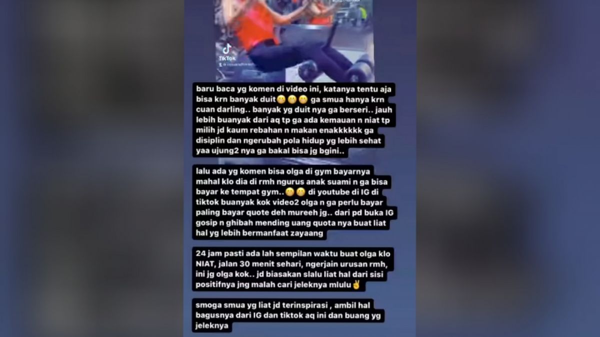 Unggahan Instagram Storiesnya Ussy Sulistiawaty