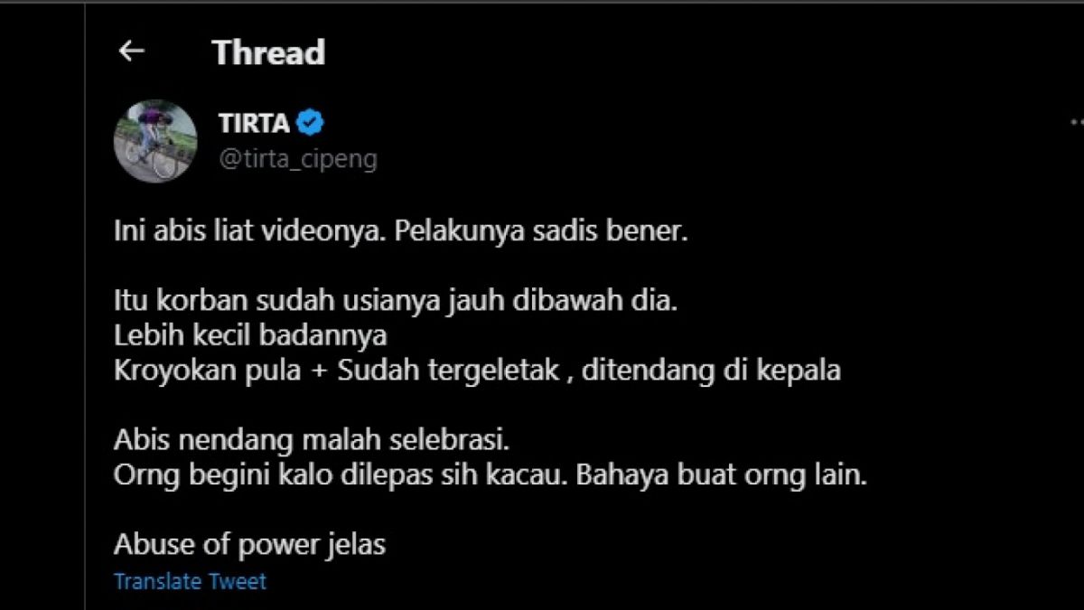 Cuitan Dokter Tirta/ Twitter [Tangkapan Layar/Mamagini]