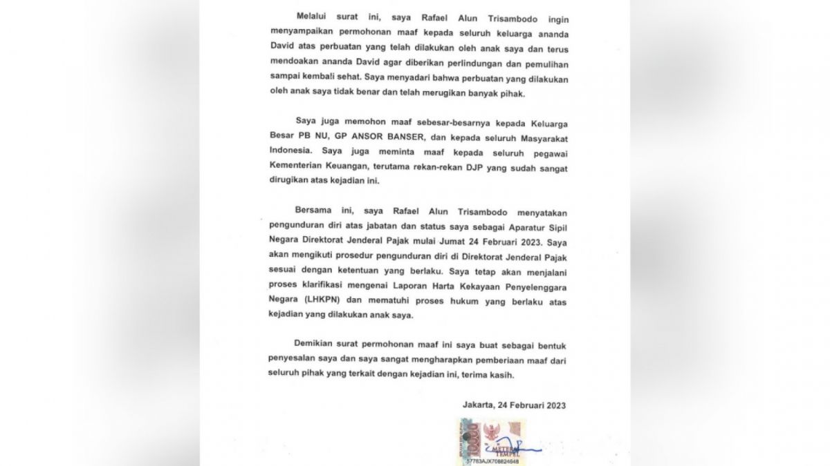 Surat Terbuka Rafael (Twitter)