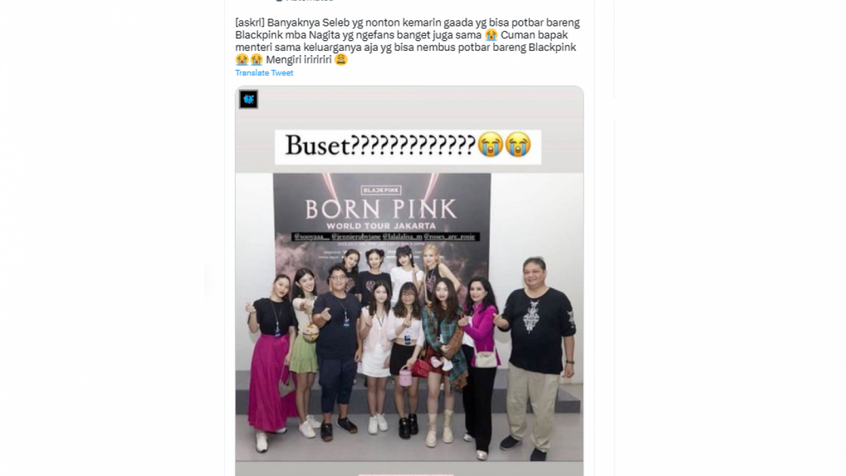 Cuitan mengenai keluarga Airlangga Hartanto [twitter/askrlfess]