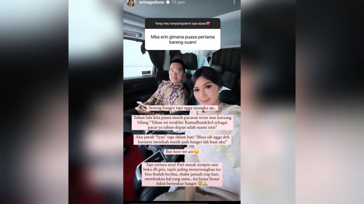 Instagram Stories Erina Gudono (Instagram)
