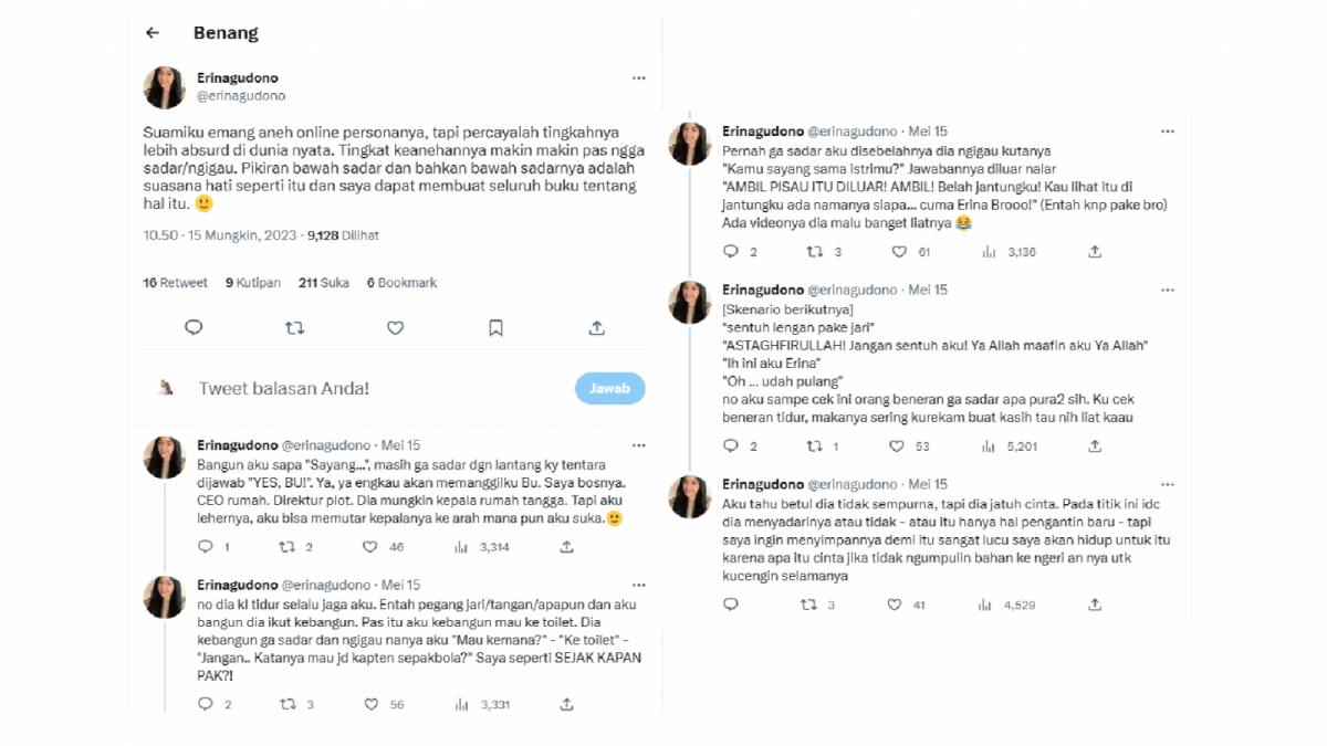 Cuitan Erina Gudono [twitter/erinagudono]