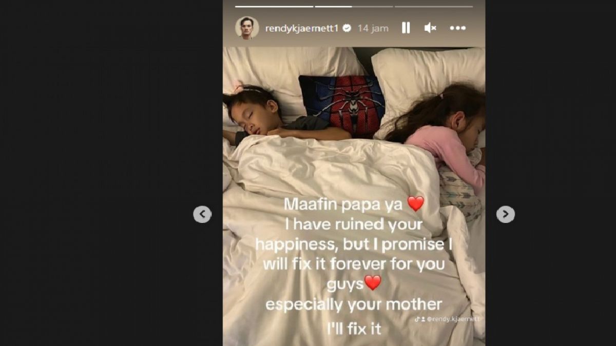 Unggahan Instagram Stories Rendy Kjaernett