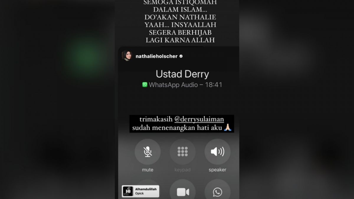 Unggahan Instagram Ustadz Derry Sulaiman